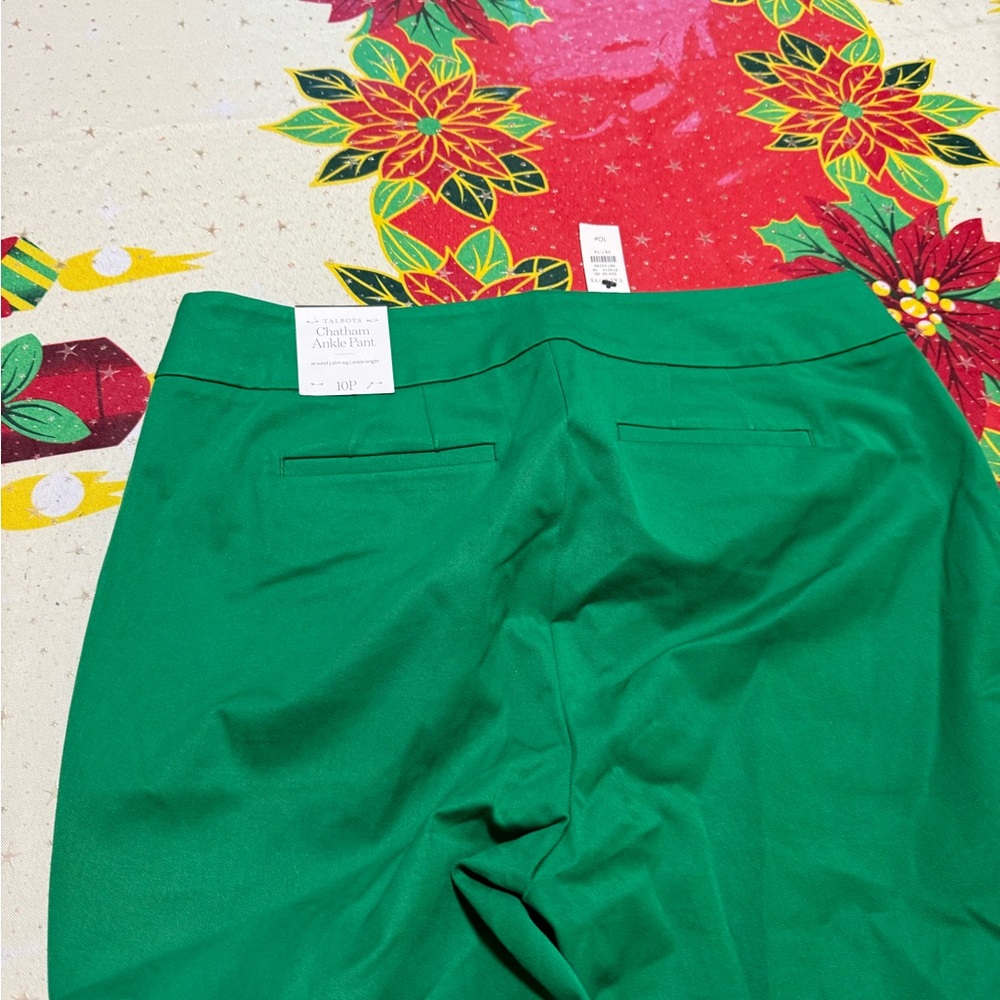 Talbots Green Straight Leg Pants
